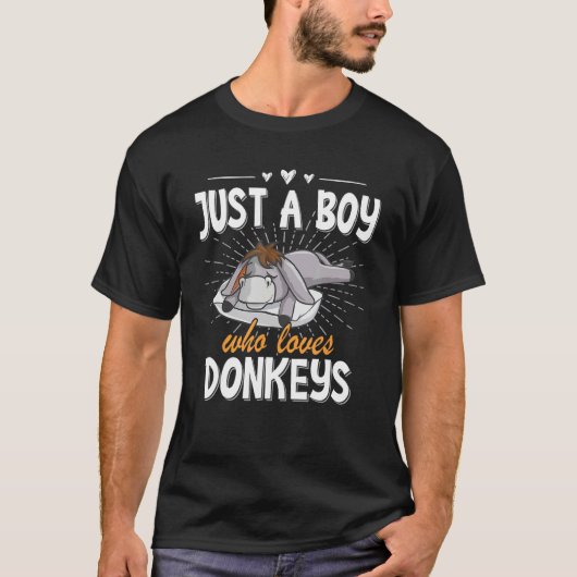 かわいいロバのシャツロバのグラフィック_7 Tシャツ (正面)
