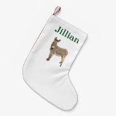 かわいいロバのバロ写真 スモールクリスマスストッキング (正面 (吊り時))