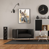 かわいいロバのマイク ポスター