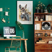 かわいいロバのマイク ポスター