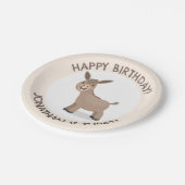 かわいいロバパーソナライズされたーの誕生日 ペーパープレート (アングル)