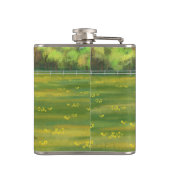 かわいいロバ灰色の牧草地 フラスク (裏面)