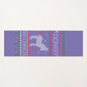 かわいいロバ醜いセータークリスマスの休日の冬 ヨガマット (正面(横))