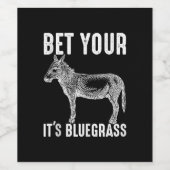 かわいいロバ |ミュージシャンギフト |動物愛好家ギフト ワインラベル (シングルラベル)