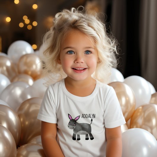 かわいいロバ 赤ちゃん 幼児 名前 ベビーTシャツ