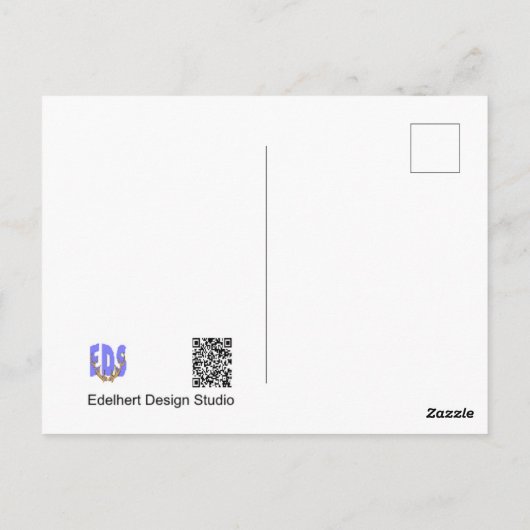 かわいいロビンが木の上でお誕生日ポストカード ポストカード (裏面)