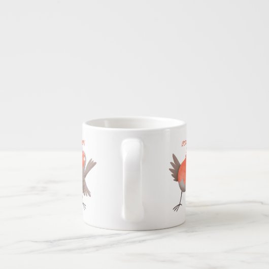 かわいいロビンの鳥の漫画 エスプレッソカップ (裏面)