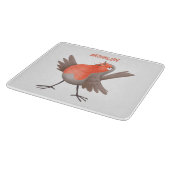 かわいいロビンの鳥の漫画 カッティングボード (角)