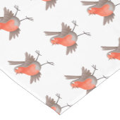 かわいいロビンの鳥の漫画 ショートテーブルランナー (コーナー)