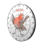 かわいいロビンの鳥の漫画 ダーツボード (正面右)