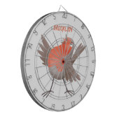 かわいいロビンの鳥の漫画 ダーツボード (正面左)