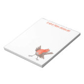 かわいいロビンの鳥の漫画 ノートパッド (回転)