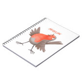 かわいいロビンの鳥の漫画 ノートブック (左側)