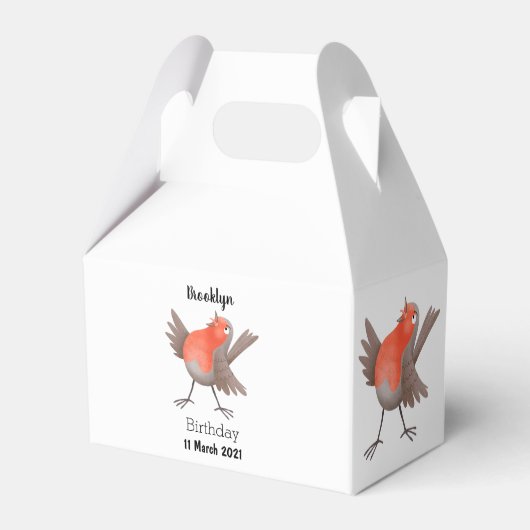 かわいいロビンの鳥の漫画 フェイバーボックス (正面サイド)