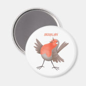 かわいいロビンの鳥の漫画 マグネット (正面/裏面)