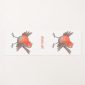 かわいいロビンの鳥の漫画 ヨガマット (正面(横))