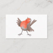 かわいいロビンの鳥の漫画 名刺 (裏面)