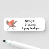 かわいいロビンの鳥の漫画 名札 (インサイチュ)