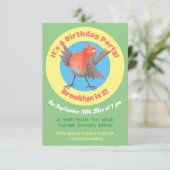 かわいいロビンの鳥の漫画 招待状 (スタンド正面)