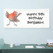 かわいいロビンの鳥の漫画 横断幕 (トレードショー)