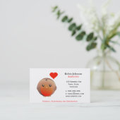 かわいいロビンの鳥の育児/アニマル・ケア 名刺 (スタンド正面)