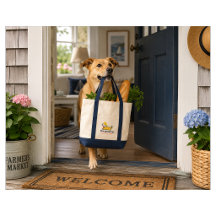 かわいいロブスターの仔犬のキャンバストート