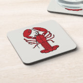 かわいいロブスターの航海のなビーチのコースターセット コースター (左側)