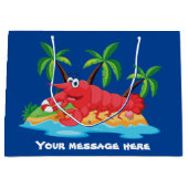 かわいいロブスター沸騰パーティー ラージペーパーバッグ (正面)