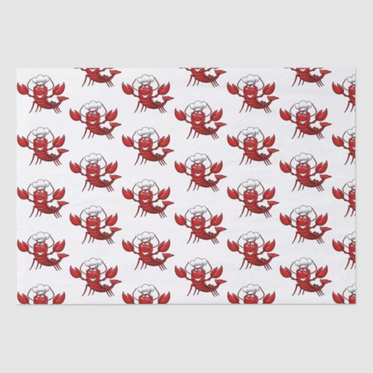 かわいいロブスター沸騰パーティー 薄葉紙 (正面)