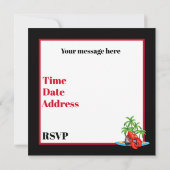 かわいいロブスター沸騰ビーチパーティー 招待状 (裏面)