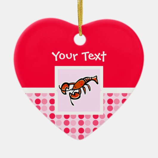 かわいいロブスター セラミックオーナメント (正面)