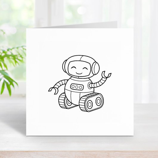 かわいいロボットが私を彩る ラバースタンプ