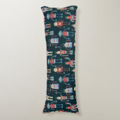 かわいいロボットたちダーク ボディピロー (正面縦)