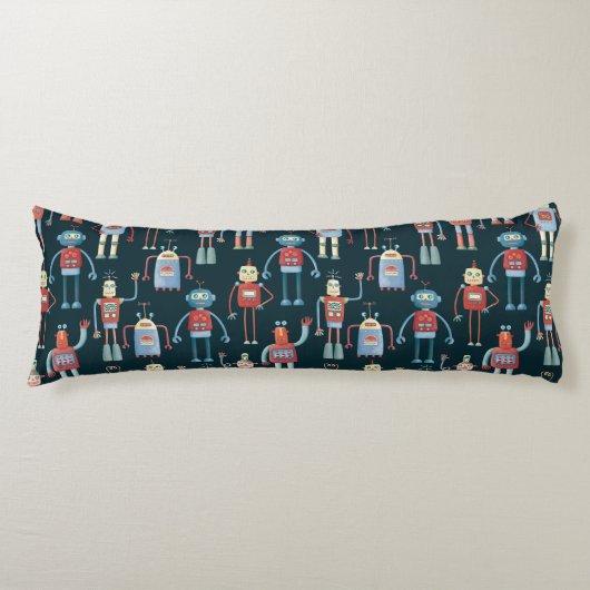 かわいいロボットたちダーク ボディピロー (正面)