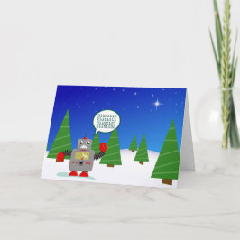かわいいロボットのクリスマスカード シーズンカード