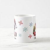 かわいいロボットのクリスマス冬休パーソナライズされた日 コーヒーマグカップ (中央)