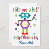 かわいいロボットのバレンタイン教室 シーズンカード (正面/裏面)