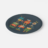 かわいいロボットの子ども向けデザイン ペーパープレート (アングル)