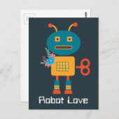 かわいいロボットの子供たちのデザイン ポストカード (正面/裏面)