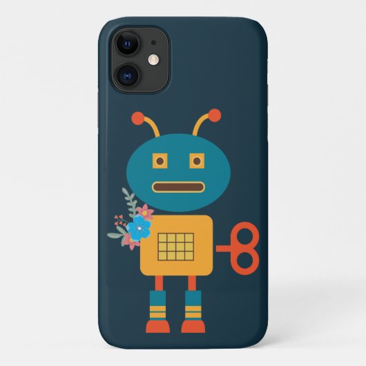 かわいいロボットの子供たちのデザイン Case-Mate iPhoneケース (裏面)
