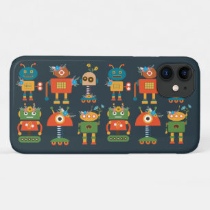 かわいいロボットの子供たちのデザイン iPhone 11 ケース