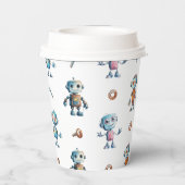 かわいいロボットの子供たち 紙コップ (裏面)