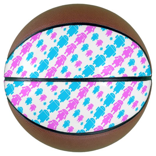 かわいいロボットの家族柄 バスケットボール (正面)