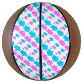 かわいいロボットの家族柄 バスケットボール (縦)