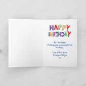 かわいいロボットの誕生日 カード (内部)