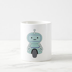 かわいいロボットイラストレーション コーヒーマグカップ