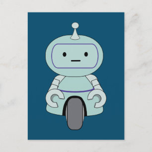 かわいいロボットイラストレーション ポストカード