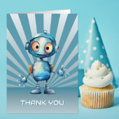 かわいいロボットテーマの誕生日お礼 サンキューカード