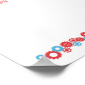 かわいいロボットテーマ結婚ズ ポスター (角)