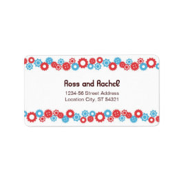 かわいいロボットテーマ結婚ズ ラベル